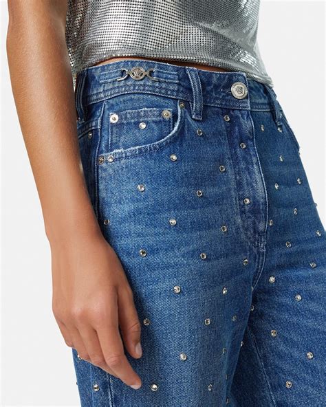 versace jeans b3gra7p136571_800|Cielo Stellato Medusa '95 Boyfriend Jeans .